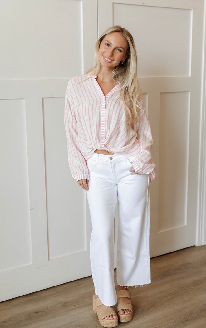 Stripe Mix Top with a Twist