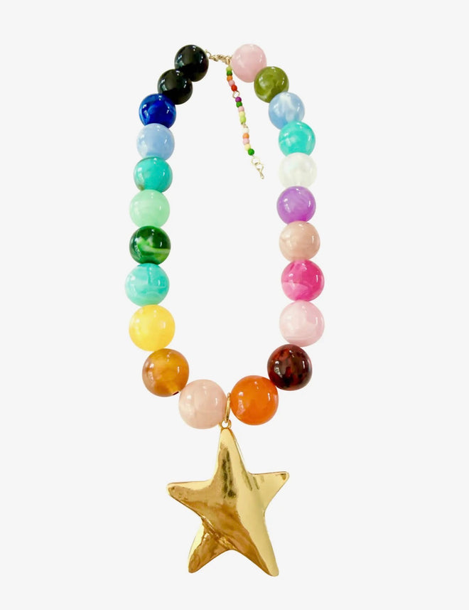 Brookie Chunky Beaded Star Necklace