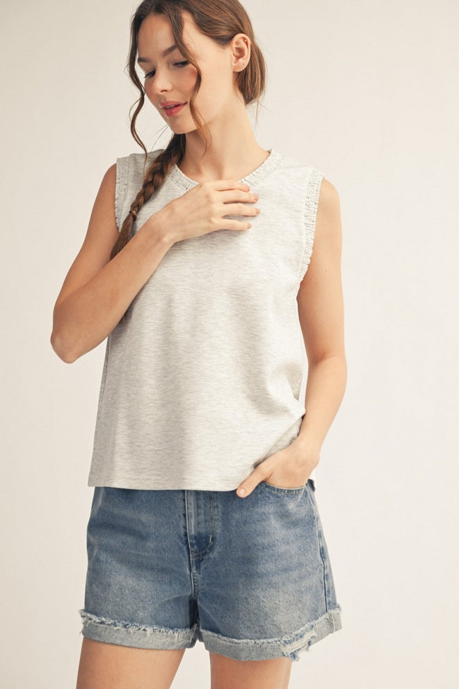Smocked Edge Tank
