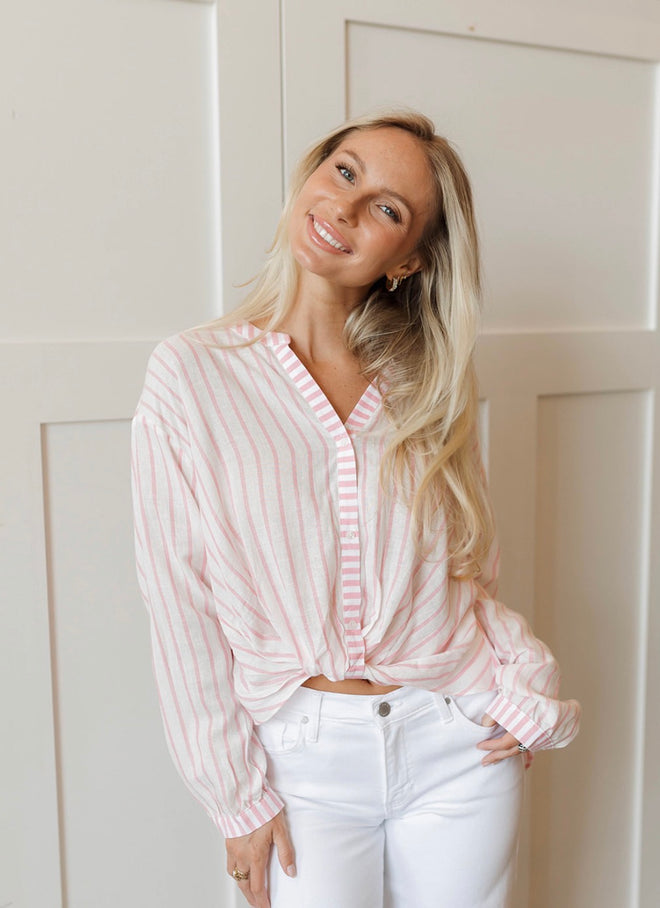 Stripe Mix Top with a Twist