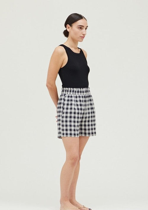 Relaxed Gingham Shorts