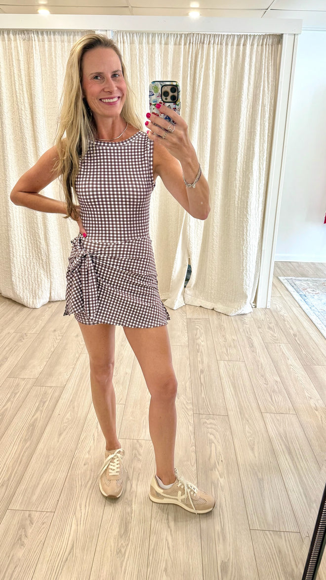 Gingham Tie Dress