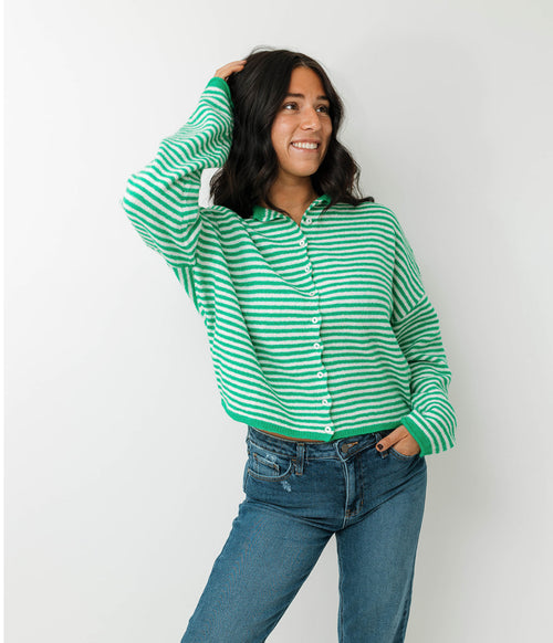 Mini Stripe Piper Cardigan