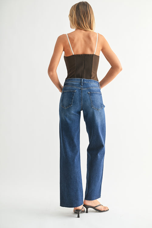 Slim Cut Scissor Palazzo Pants