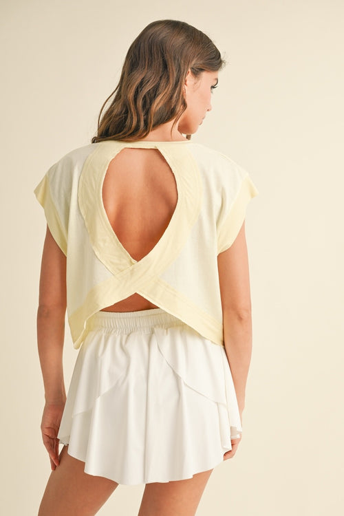 Cutout Back Layering Tee