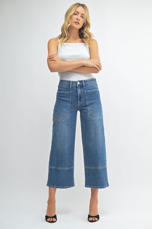 JB High Rise Cropped Wide Leg