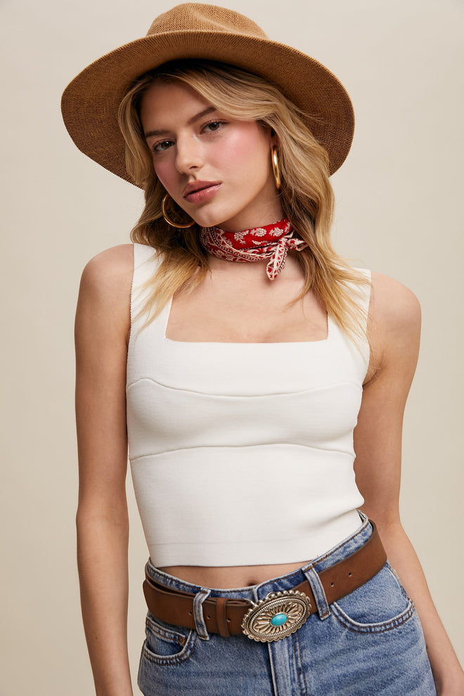 Wide Strap Knit Brami