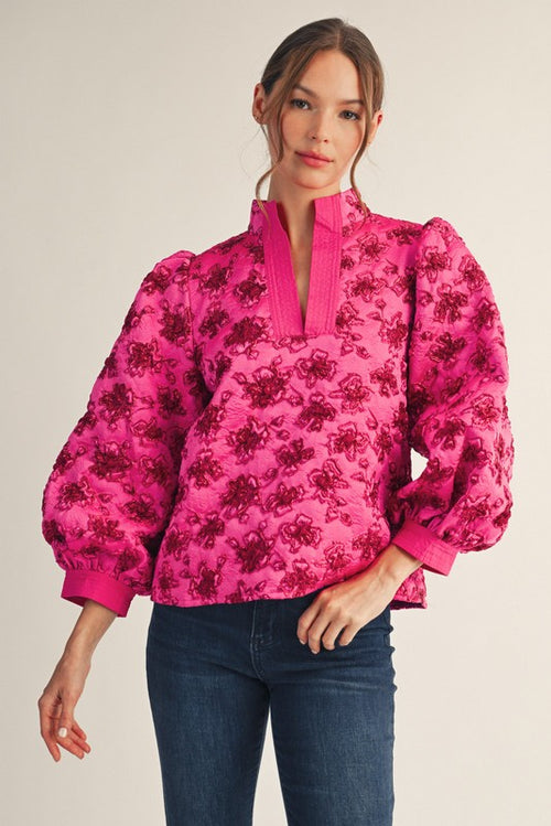 Frosted Rosette Top
