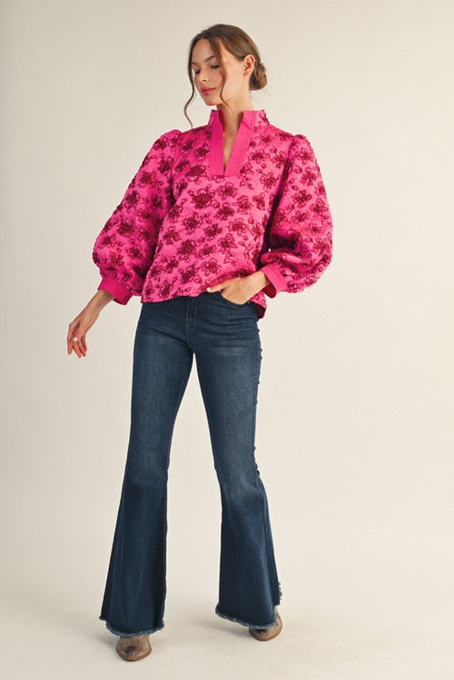 Frosted Rosette Top