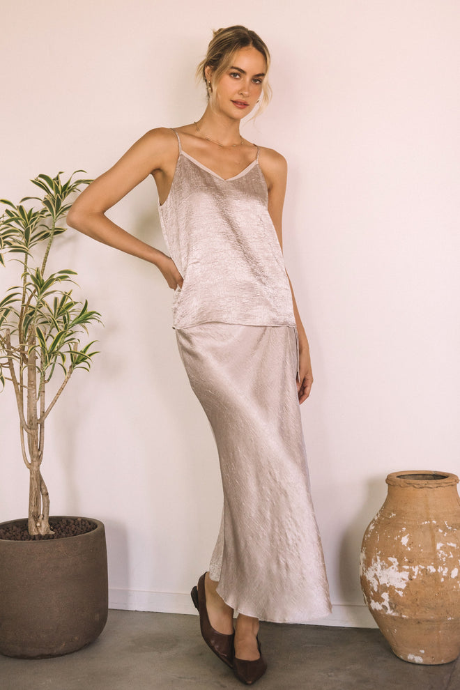 Champagne Satin Cami
