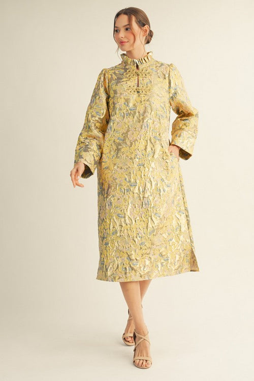 Canary Jaquard Midi Dress
