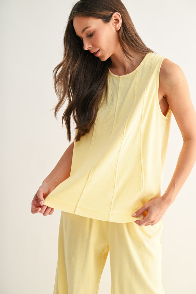 Marigold Ribbed Tank & Pant Set