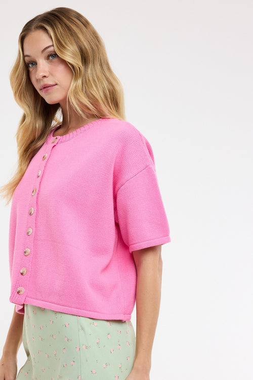The Louisa Button Up Knit Top