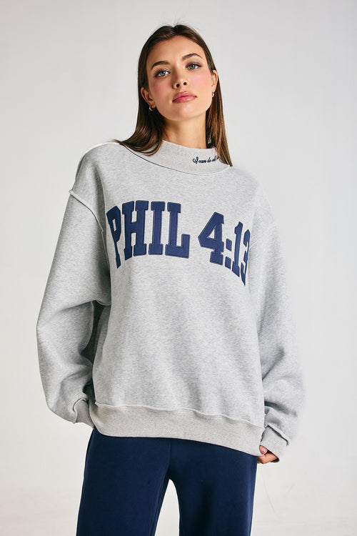 Phil 4:13 Mock Neck Sweatshirt