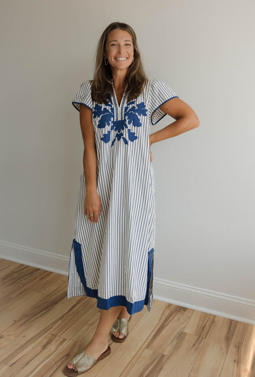 Oxford Blue Midi Dress