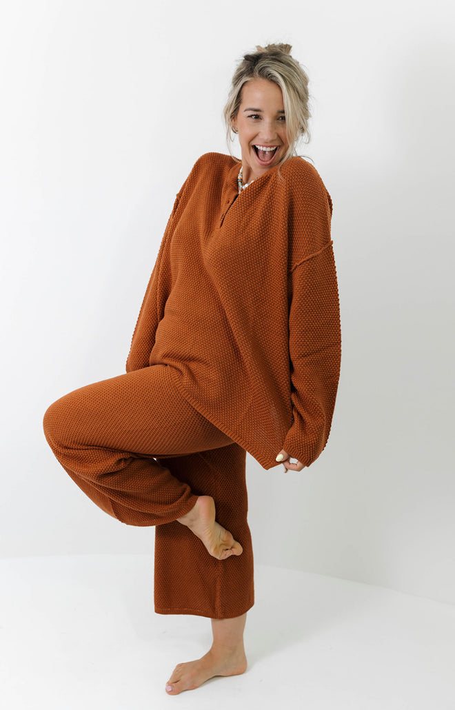 Textured Henley Pants