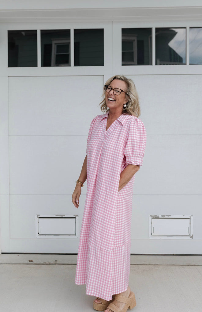 The June Gingham Midi Dress