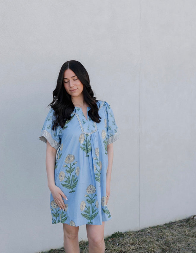 Periwinkle Point Mini Dress