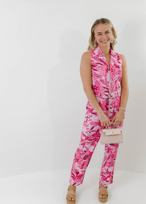 Floral Magenta Jumpsuit