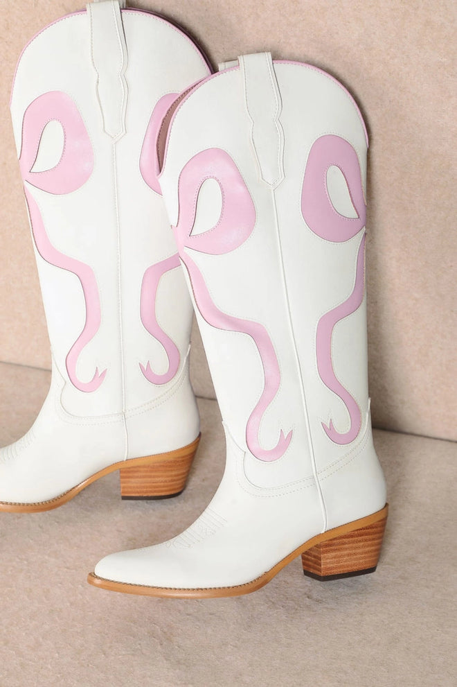 Ruby Bow Western Boots