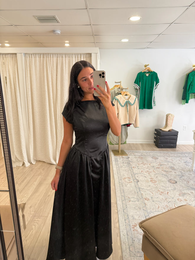 Astor Black Midi Dress