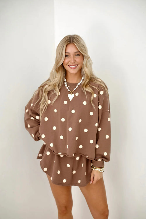 Mocha Polka Dot Skort