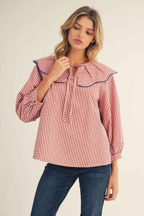 The Savannah Gingham Top
