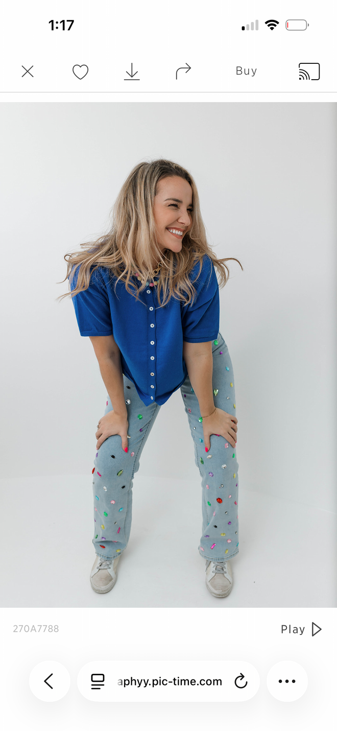 Multi Rhinestone Jeans