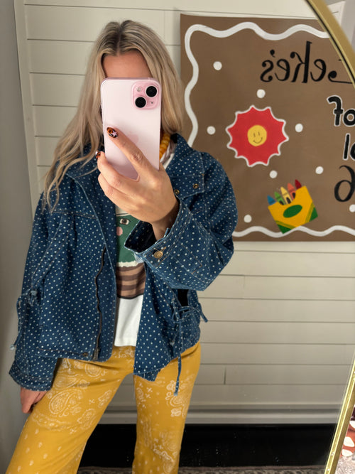 Polka Dot Bomber Jacket