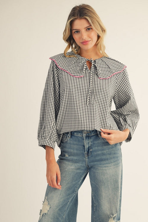 The Savannah Gingham Top