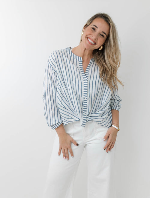 Stripe Mix Twist Top