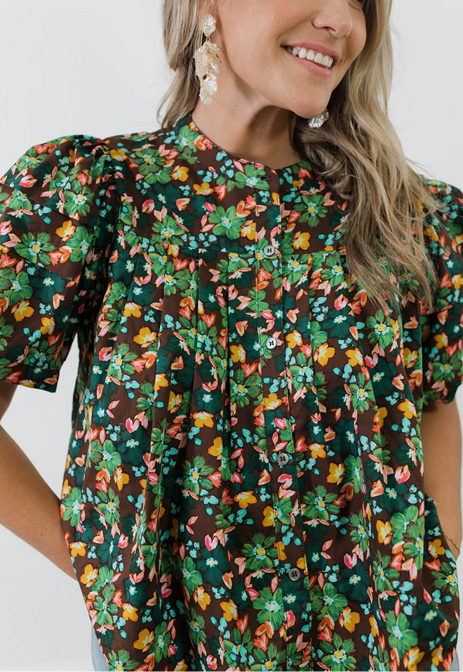 Flourish Pleat Top