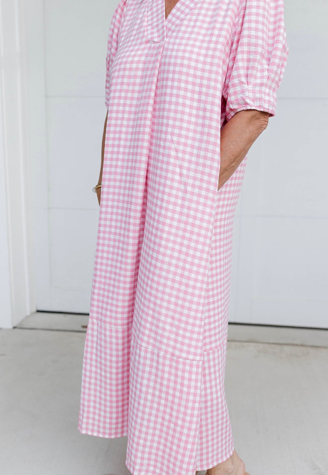 The June Gingham Midi Dress