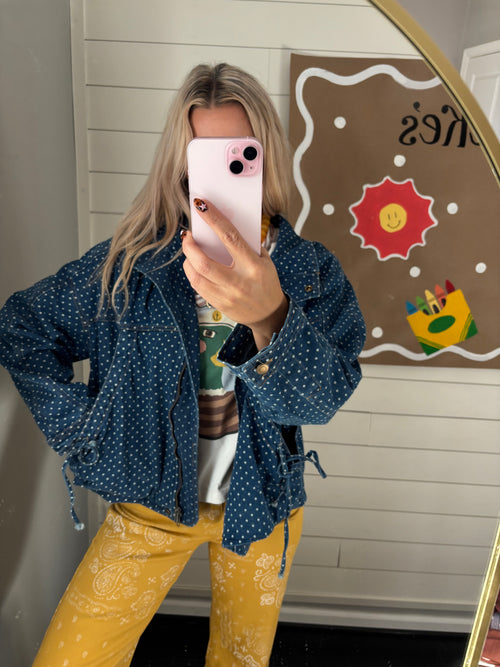 Polka Dot Bomber Jacket