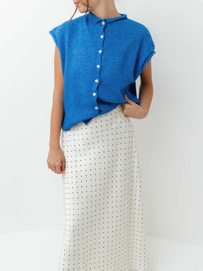 Polka Dot Satin Skirt