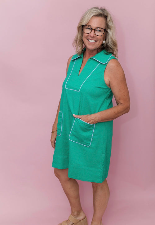 Langley Contrast Trim Mini Dress