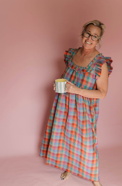 Maren Plaid Midi Dress