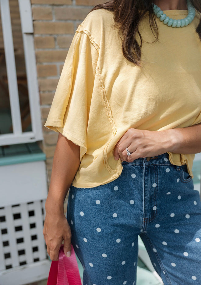 Mineral Washed Dolman Top