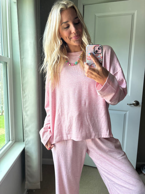 Blush and Cream Pant Set
