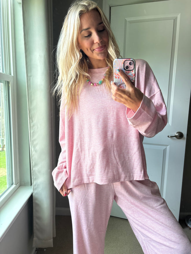 Blush and Cream Pant Set