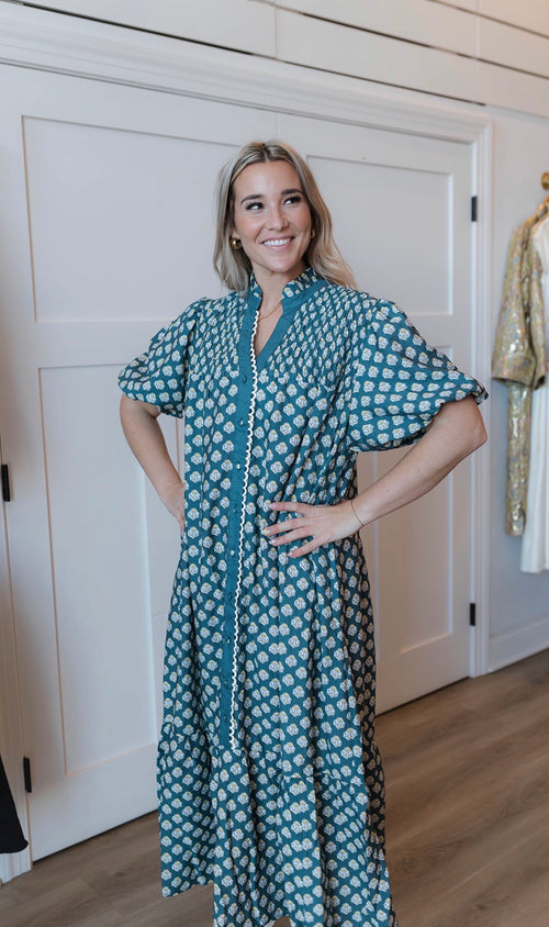 The Eliza Floral Button Midi