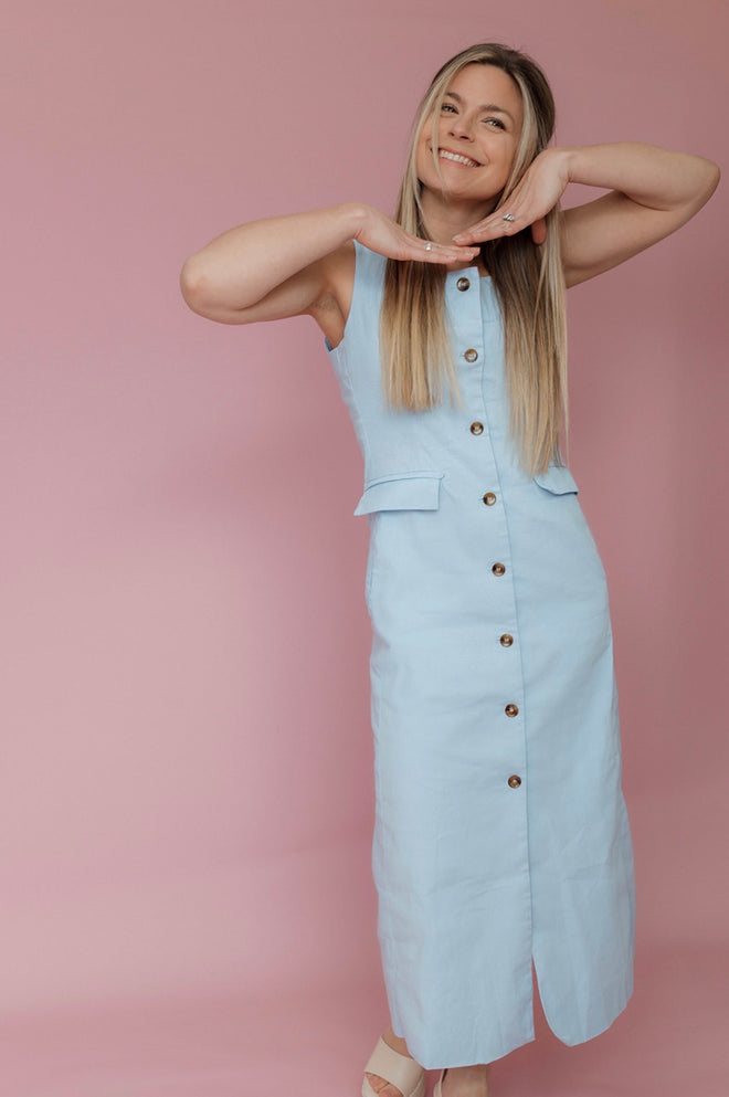 Chambray Button Down Midi