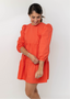 Coral Puff Sleeve Mini