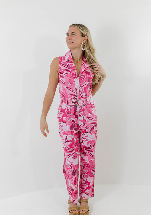 Floral Magenta Jumpsuit