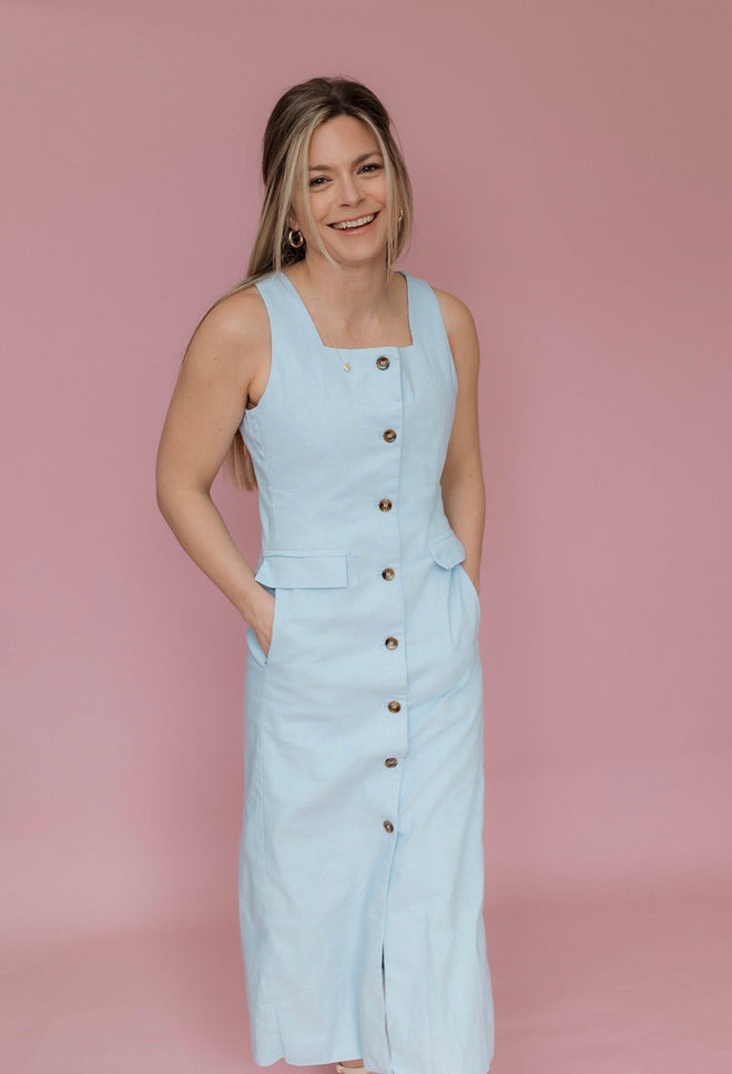 Chambray Button Down Midi