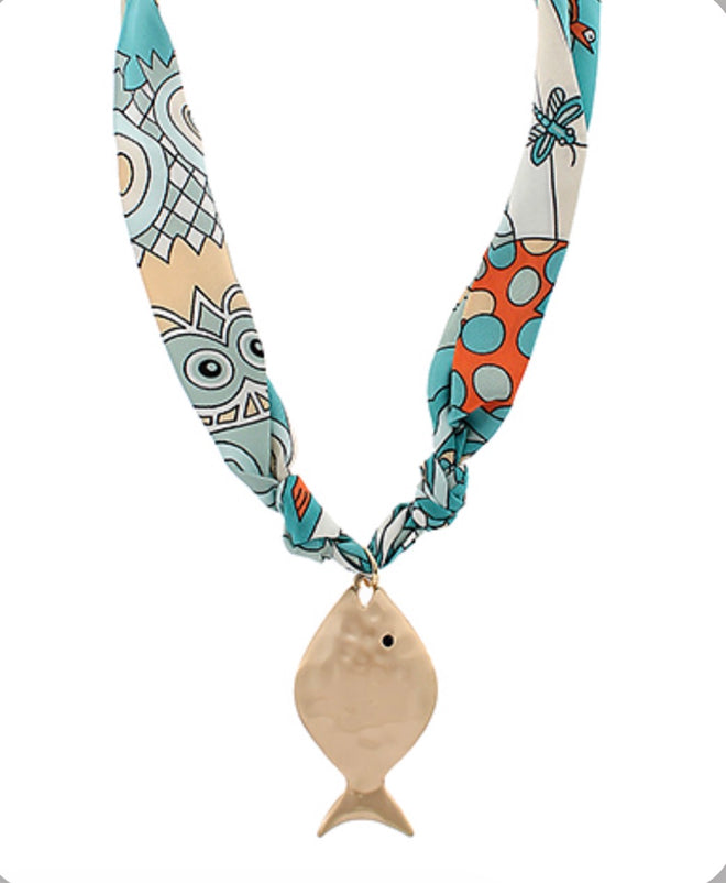Fish Scarf Necklace