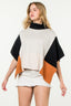 Colorblock Poncho