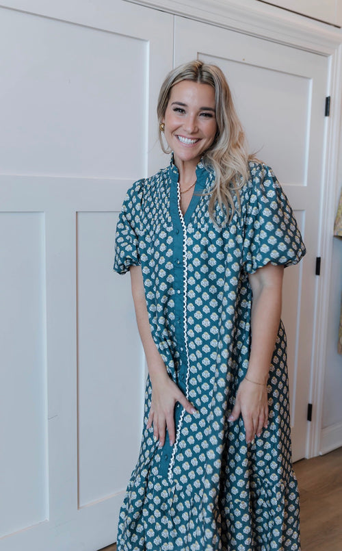 The Eliza Floral Button Midi