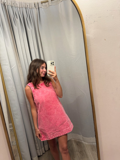 The Luna Washed Open-Back Mini Dress
