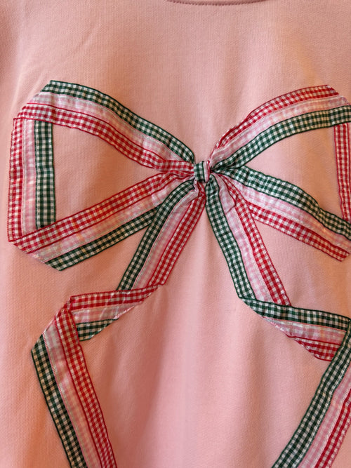 Gingham Bow Sweatshirt
